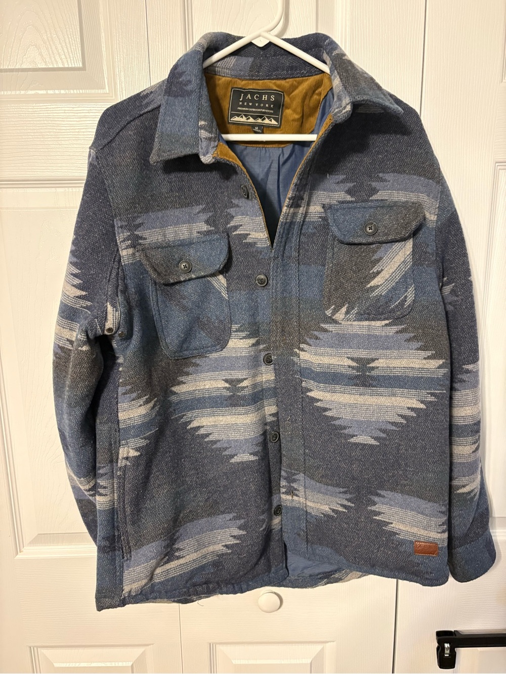 Jachs Blue and Gray Patterned Overshirt